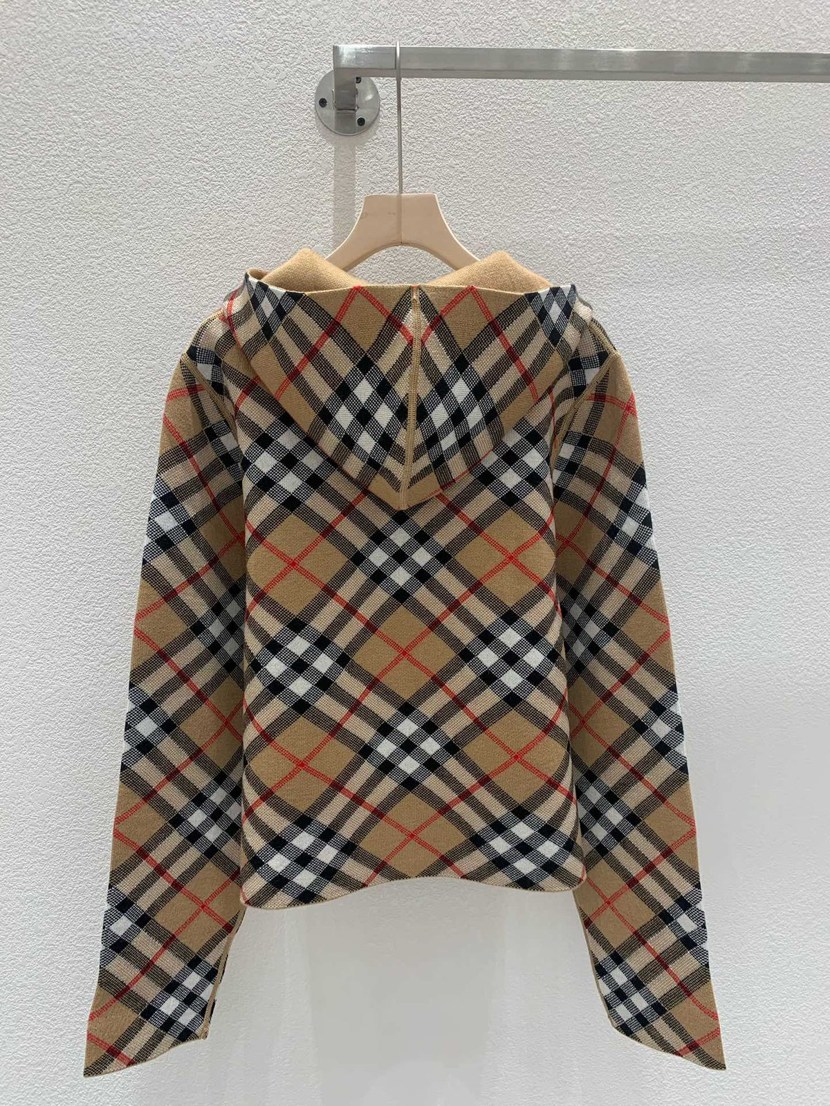 Cárdigan reversible de punto con capucha