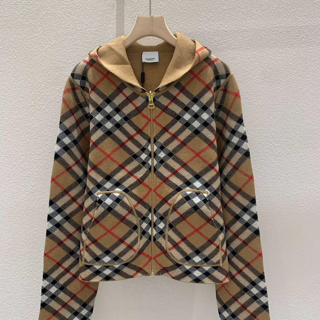Cárdigan reversible de punto con capucha