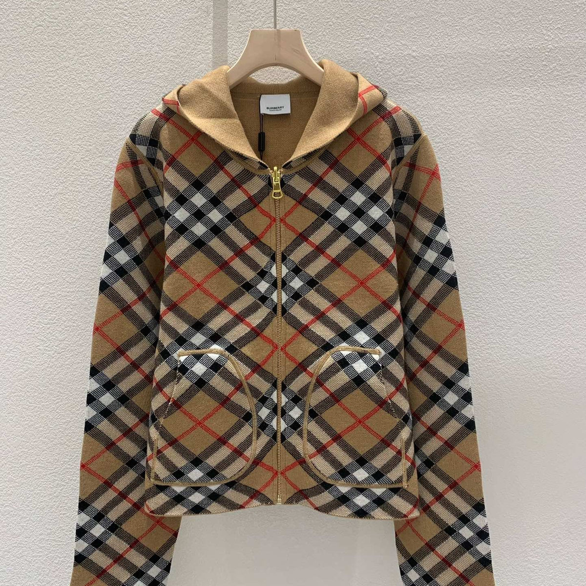 Cárdigan reversible de punto con capucha