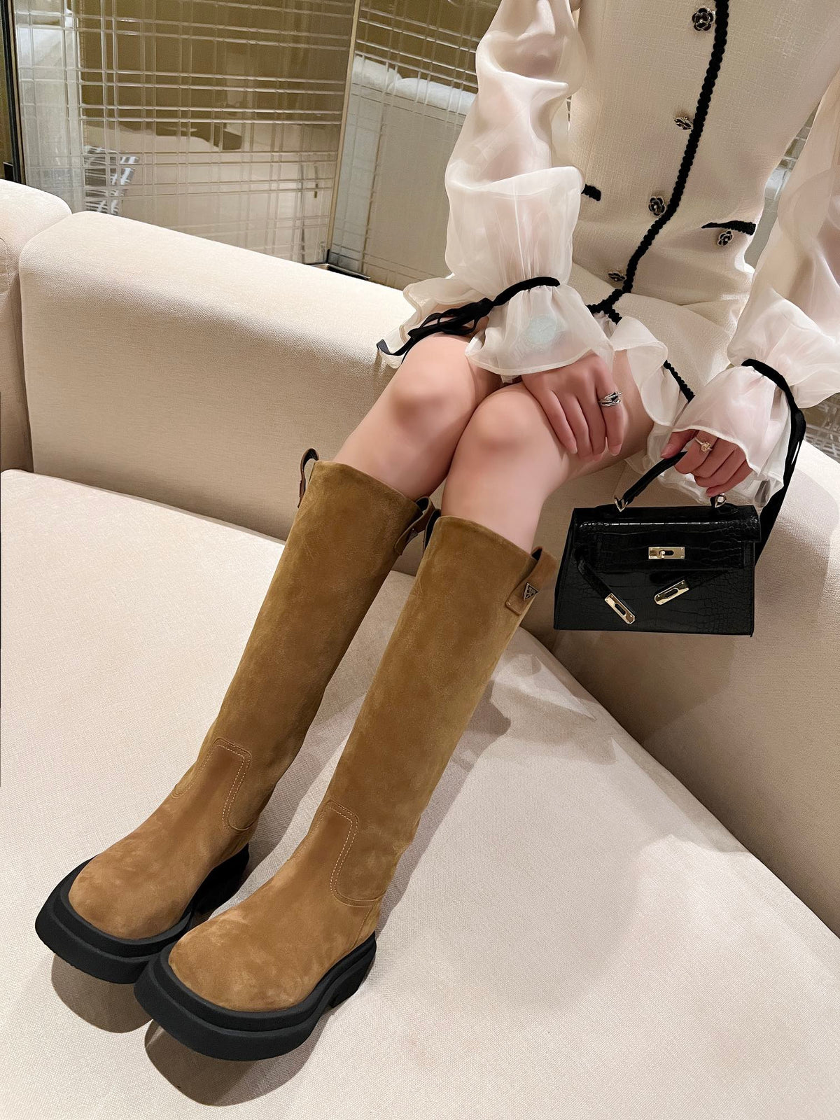Botas sin cordones para mujer