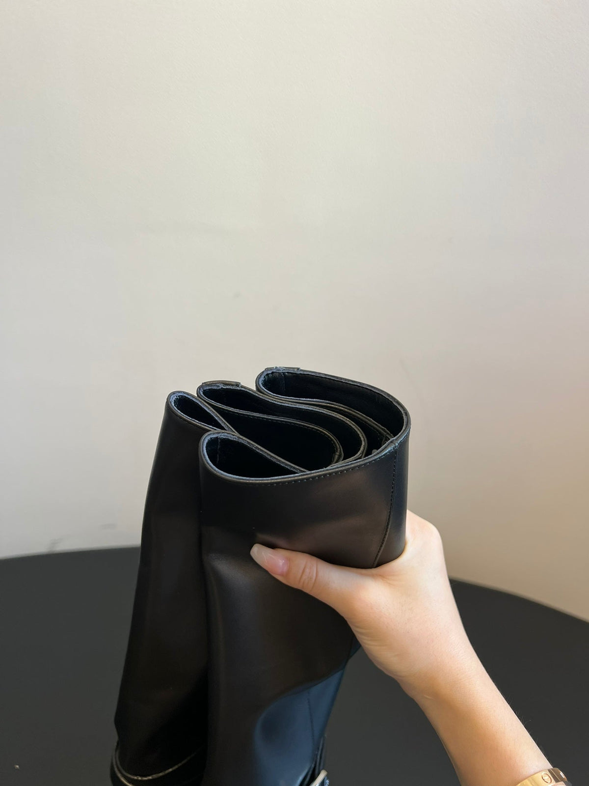 Botas de ante y piel de becerro para mujer con hebilla