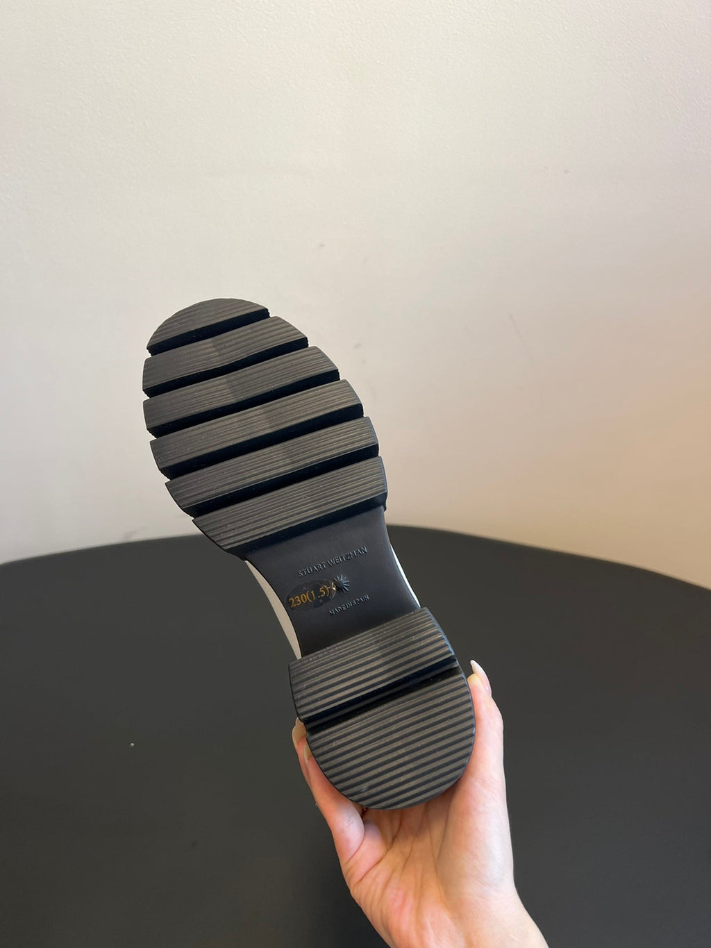 Botines de plataforma de piel para mujer