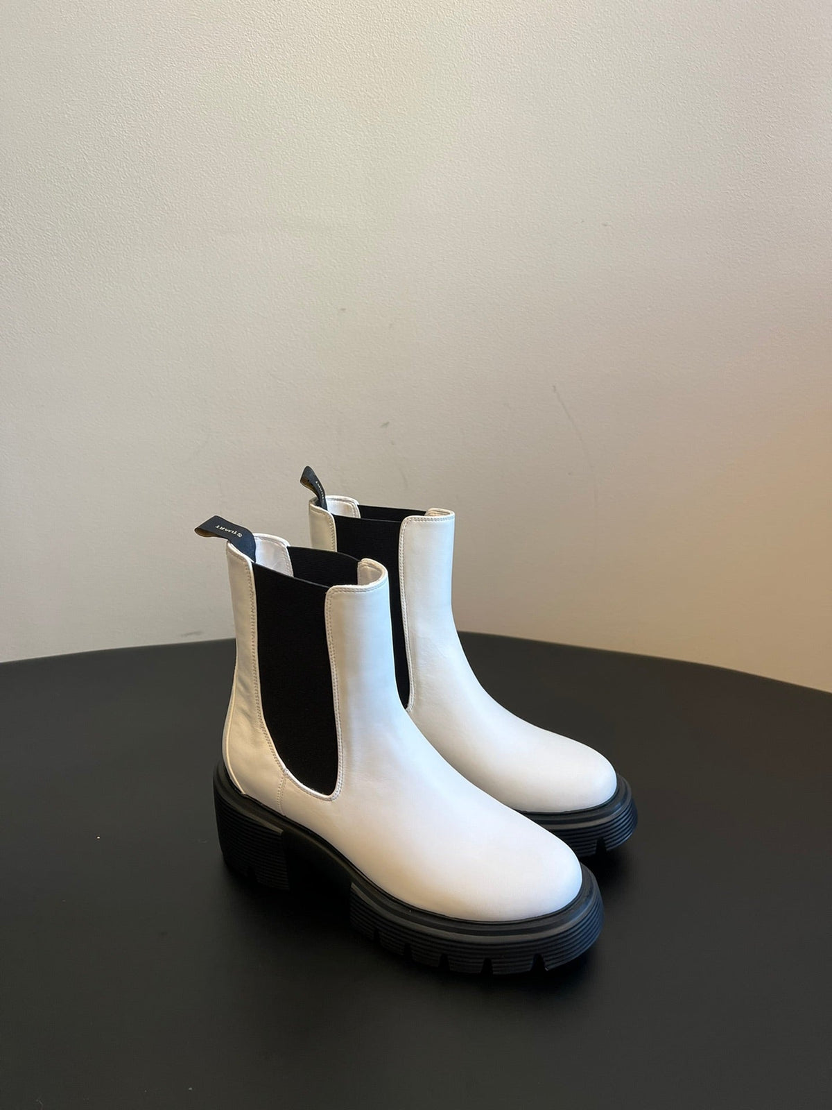 Botines de plataforma de piel para mujer