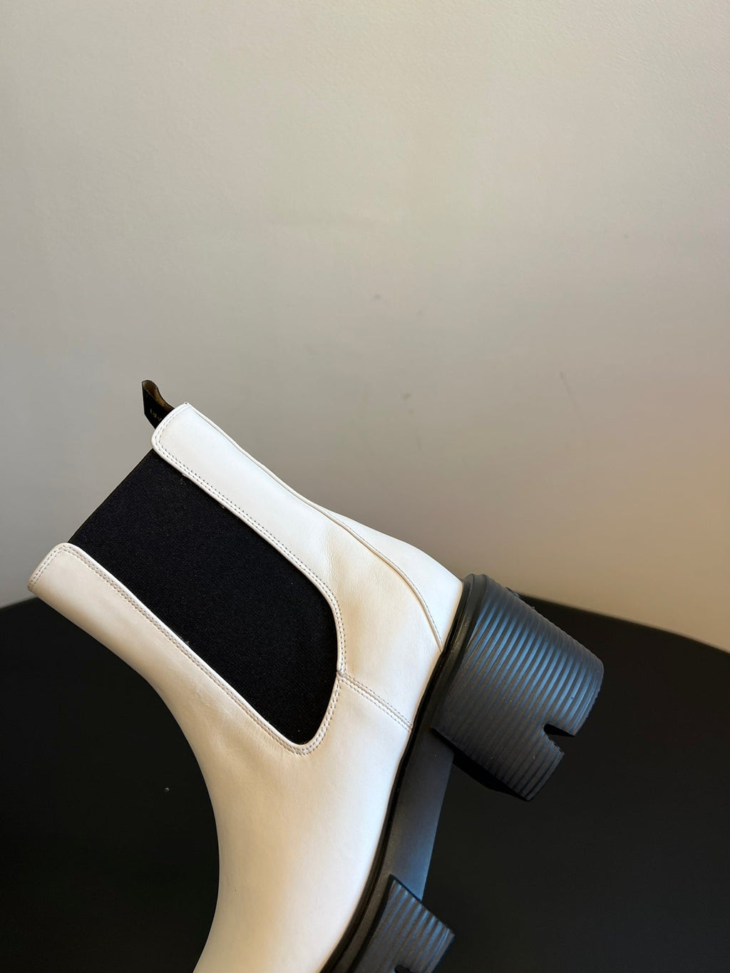 Botines de plataforma de piel para mujer