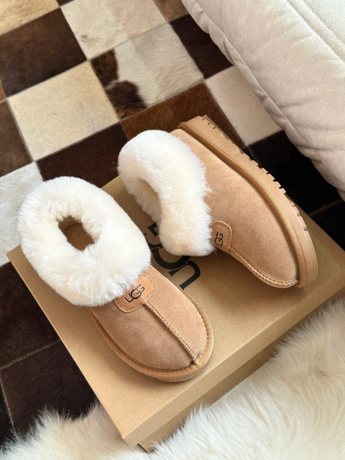 Botas bajas de borrego para mujer