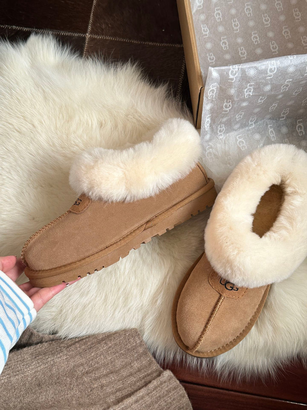 Botas bajas de borrego para mujer