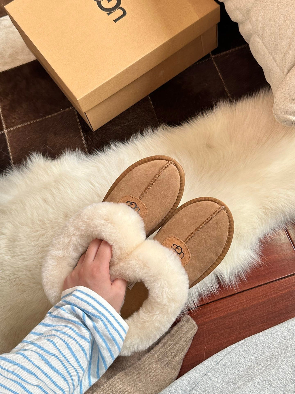 Botas bajas de borrego para mujer