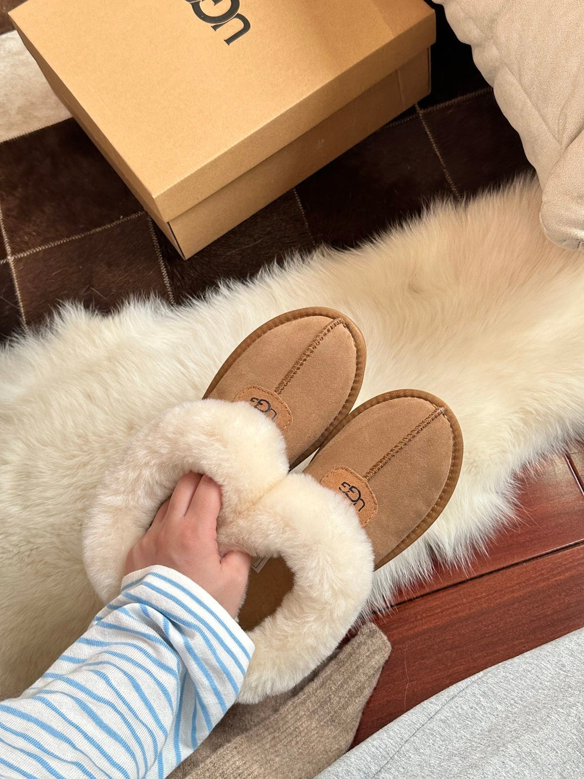 Botas bajas de borrego para mujer