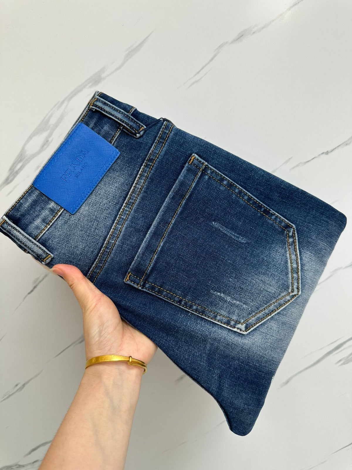 Pantalones vaqueros de mezclilla lavada premium para hombre