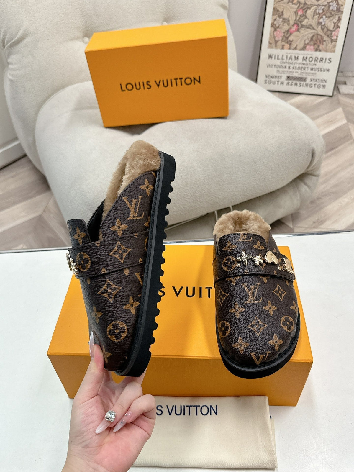 Pantuflas planas de invierno para mujer