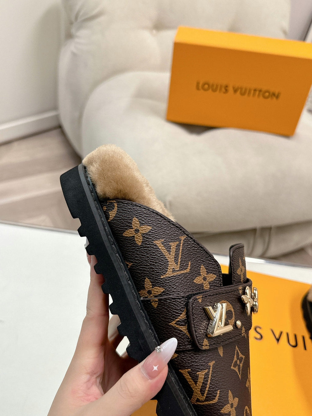Pantuflas planas de invierno para mujer