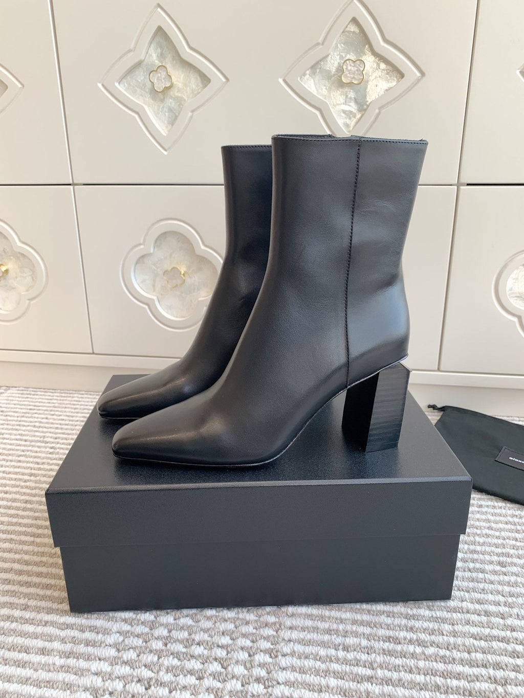 Botines de tobillo de punta cuadrada para mujer