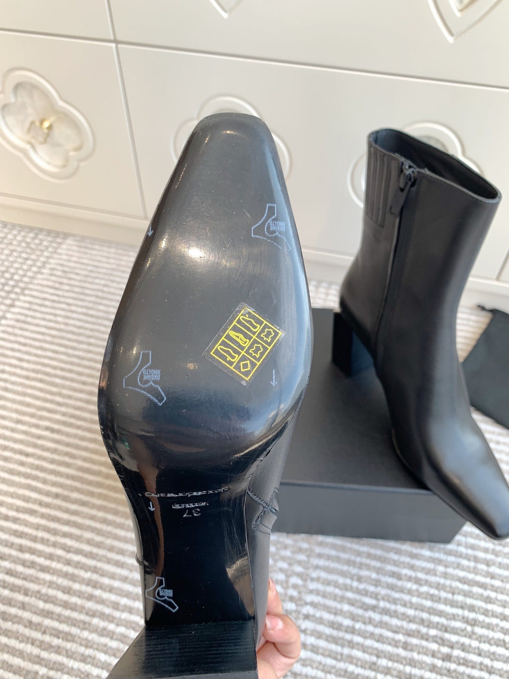 Botines de tobillo de punta cuadrada para mujer
