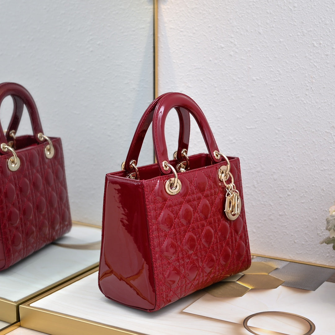 Bolso de hombro estilo Lady D – 24 cm