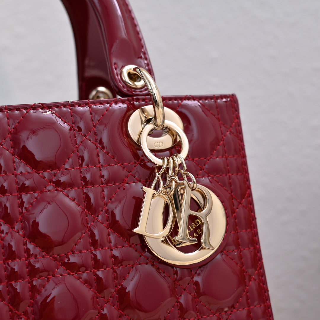 Bolso de hombro estilo Lady D – 24 cm