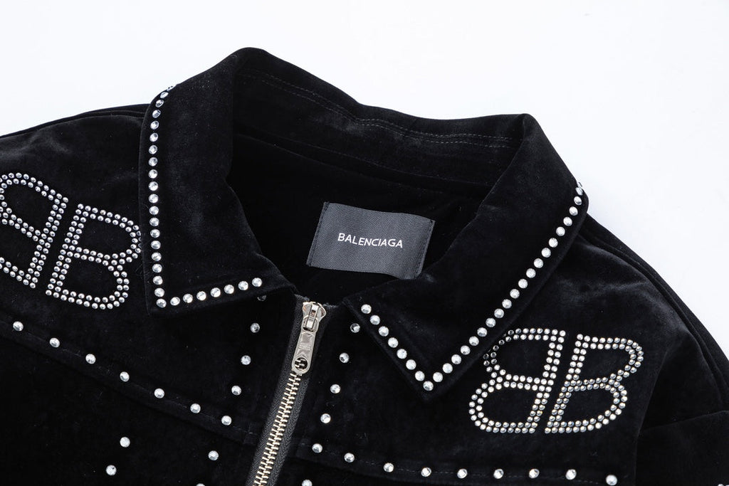 Chaqueta de béisbol de terciopelo para hombre