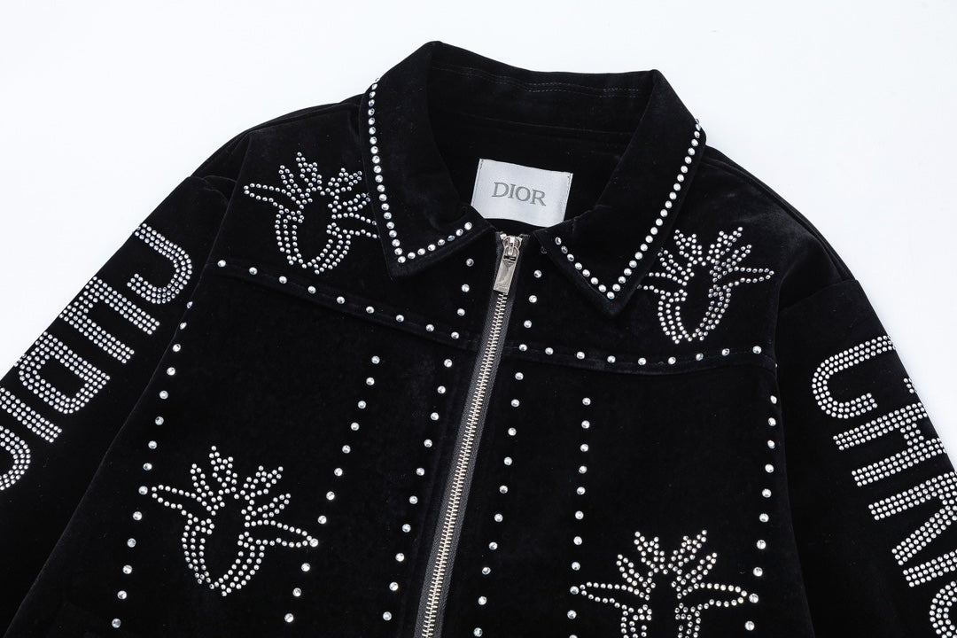 Chaqueta de béisbol de terciopelo para hombre