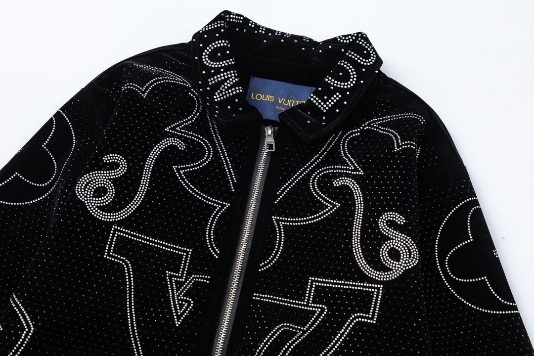 Chaqueta de béisbol de terciopelo para hombre