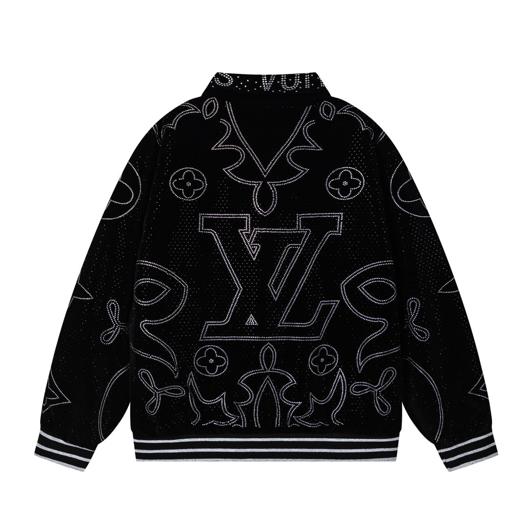Chaqueta de béisbol de terciopelo para hombre