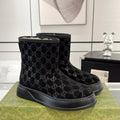 Botas de nieve de piel de oveja para mujer
