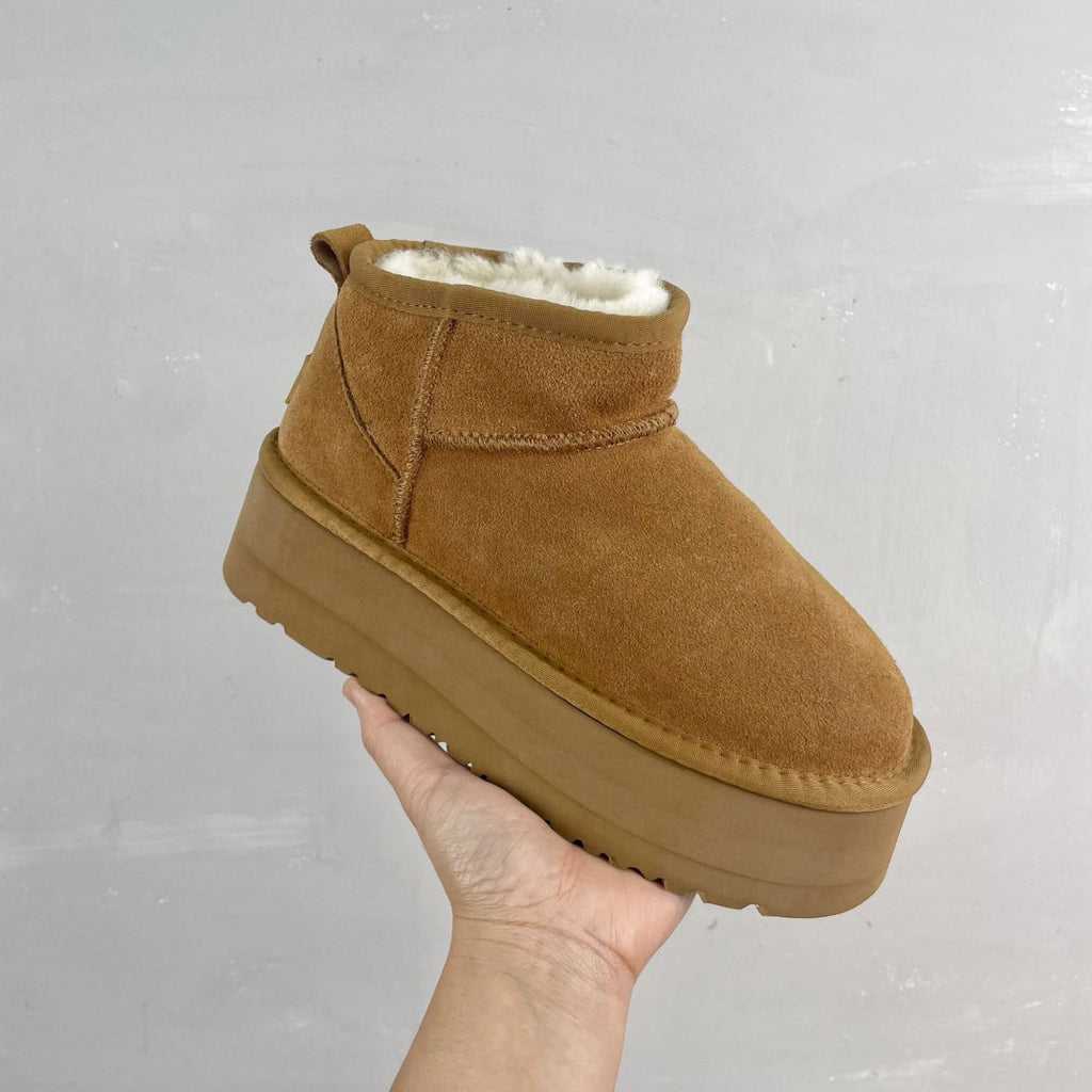 Botas de nieve de suela gruesa para mujer
