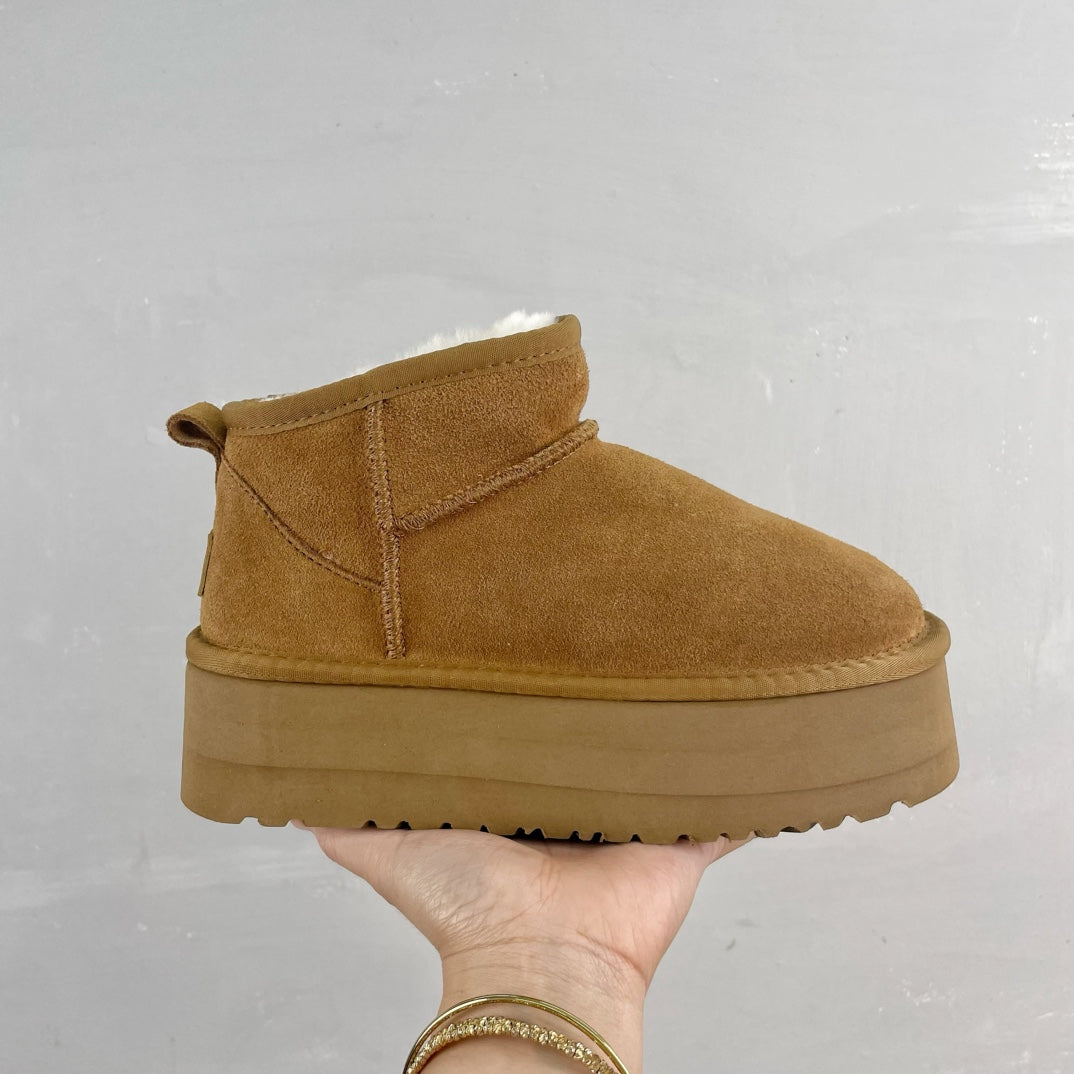 Botas de nieve de suela gruesa para mujer