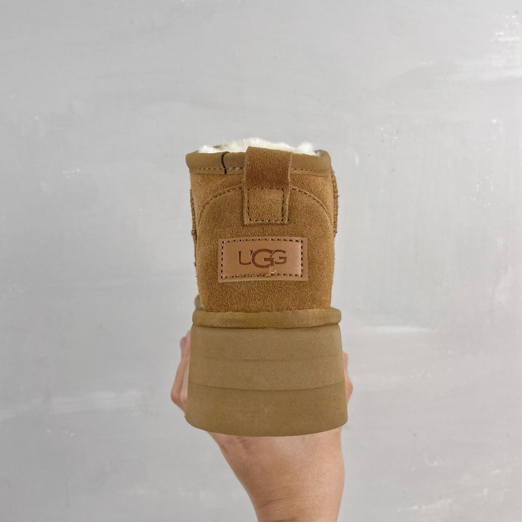 Botas de nieve de suela gruesa para mujer