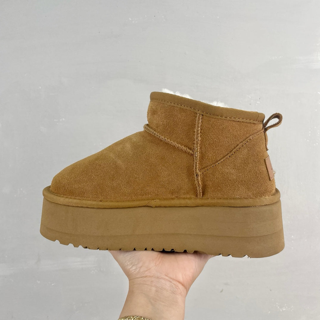 Botas de nieve de suela gruesa para mujer