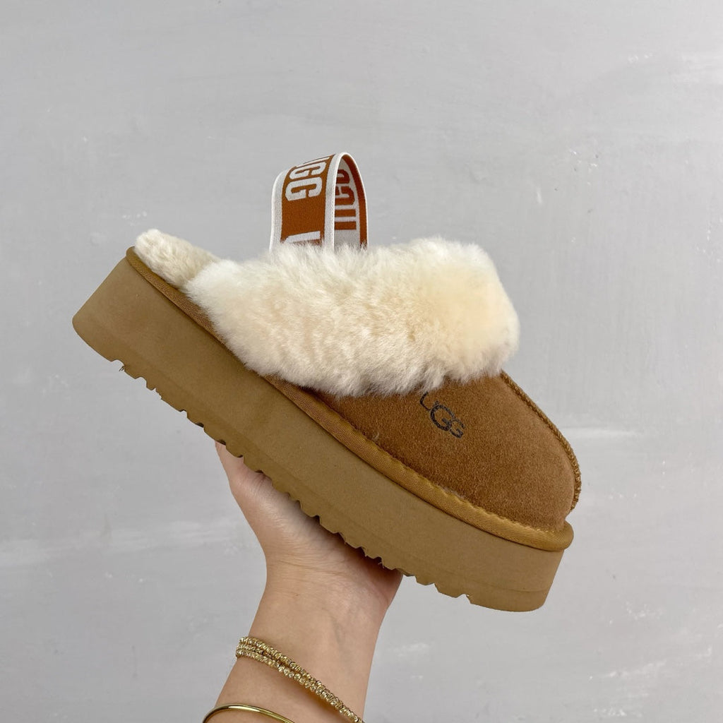 Pantuflas de nieve de suela gruesa para mujer