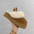 Pantuflas de nieve de suela gruesa para mujer