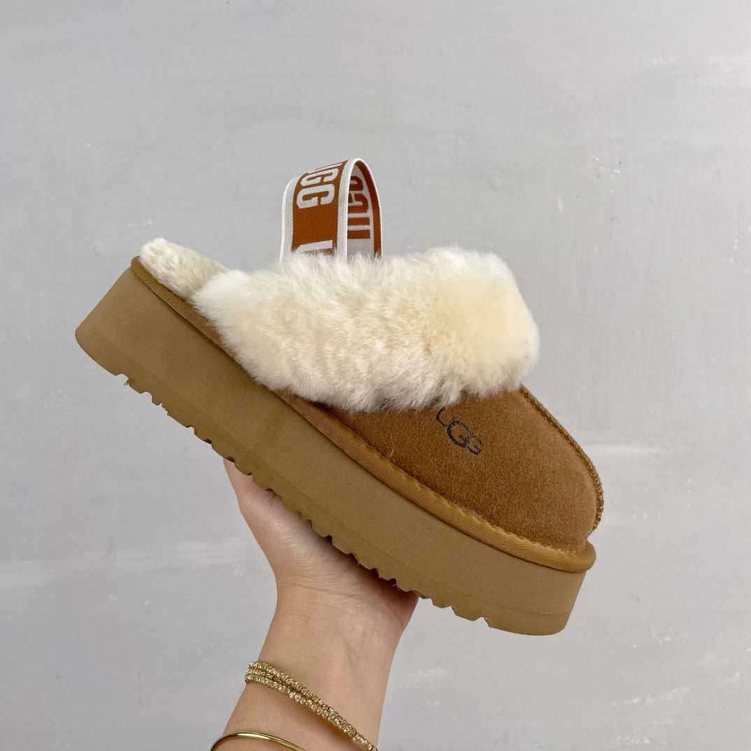 Pantuflas de nieve de suela gruesa para mujer