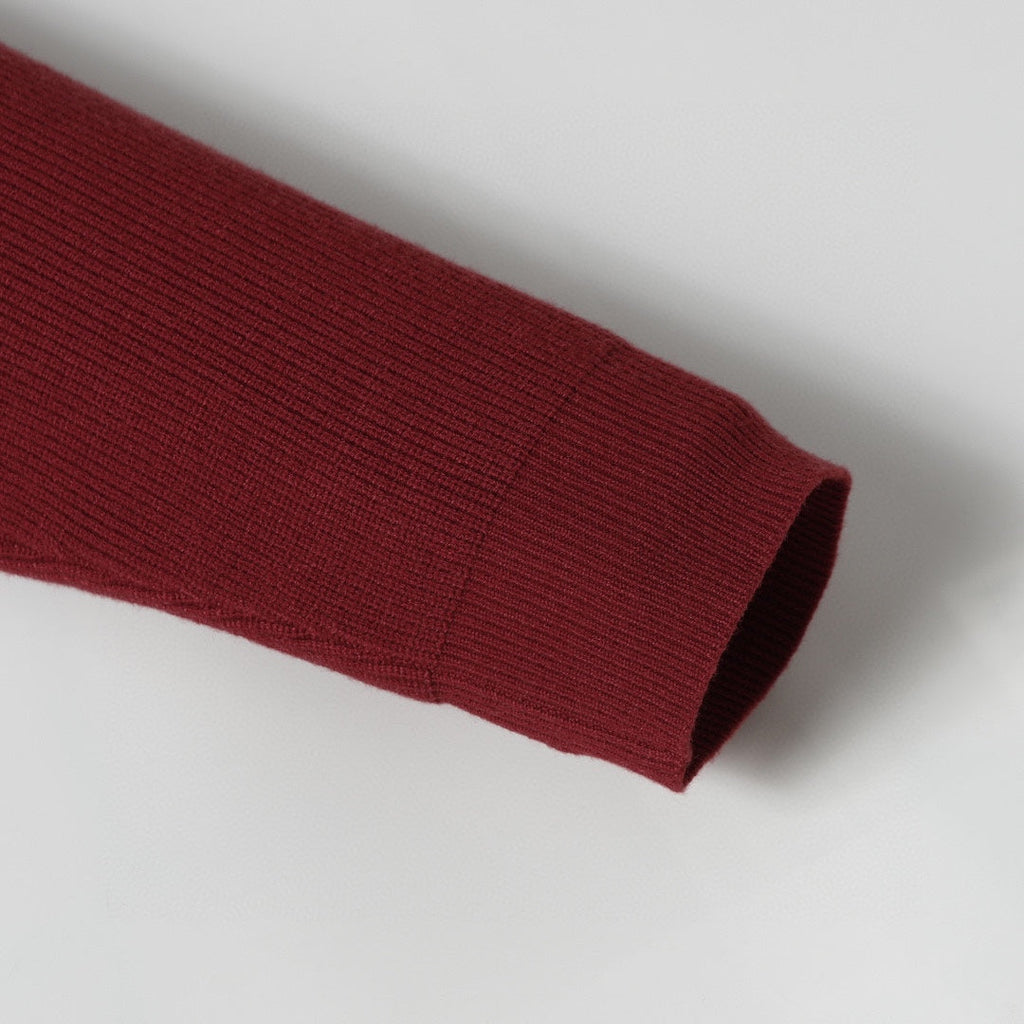 Suéter de cuello redondo de punto con logo jacquard