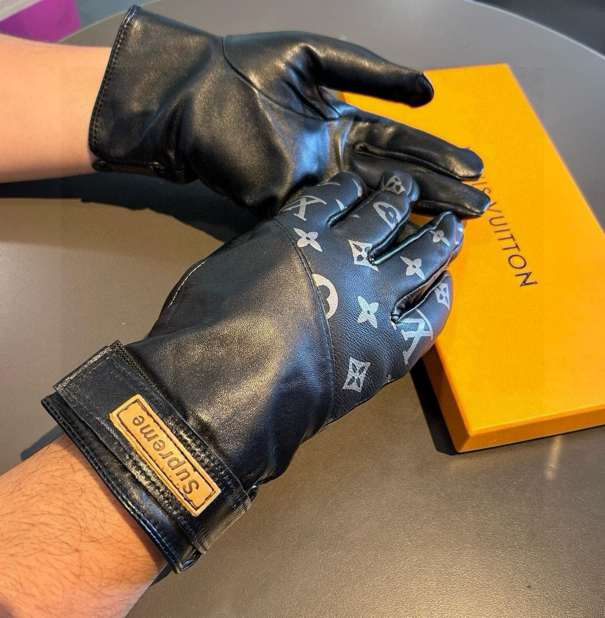 Guantes de piel de oveja para hombre