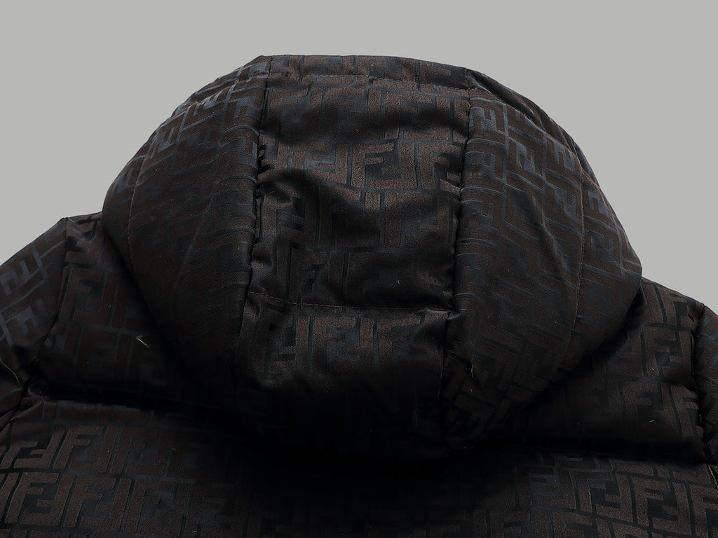 Chaqueta de plumón de ganso con estampado FF