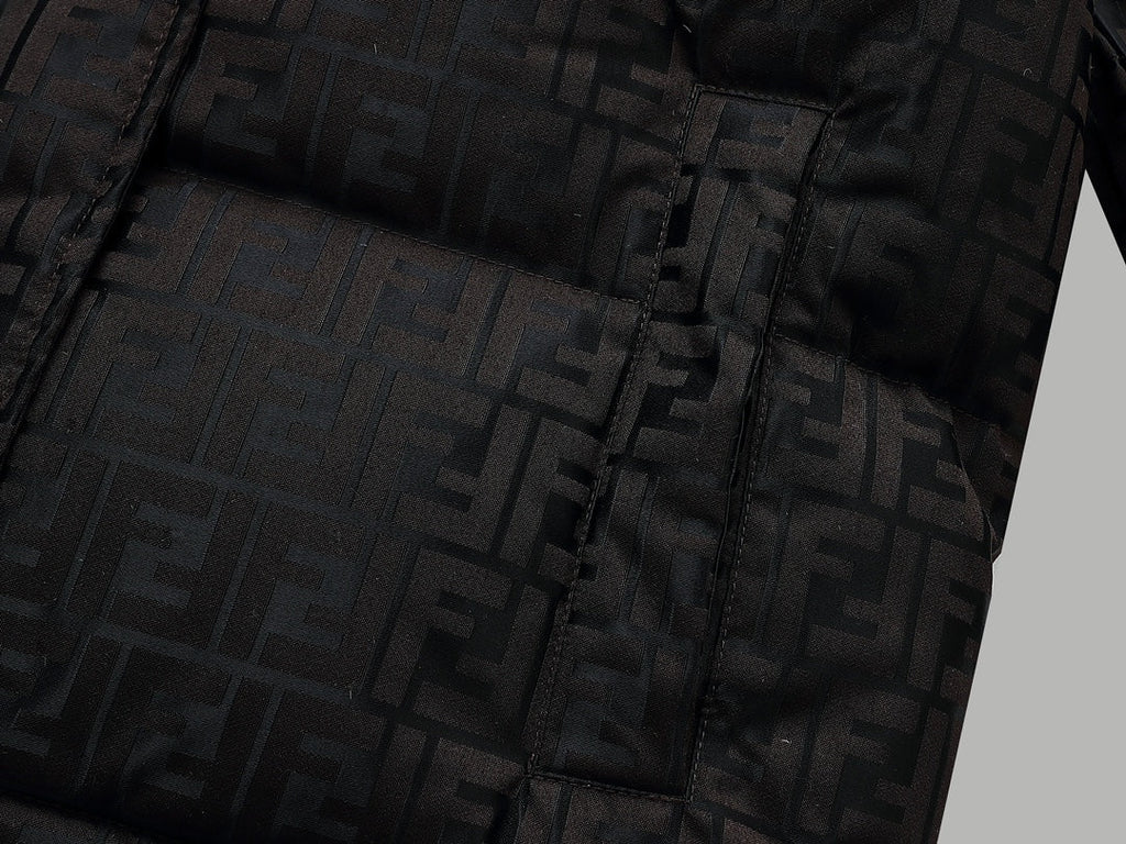 Chaqueta de plumón de ganso con estampado FF