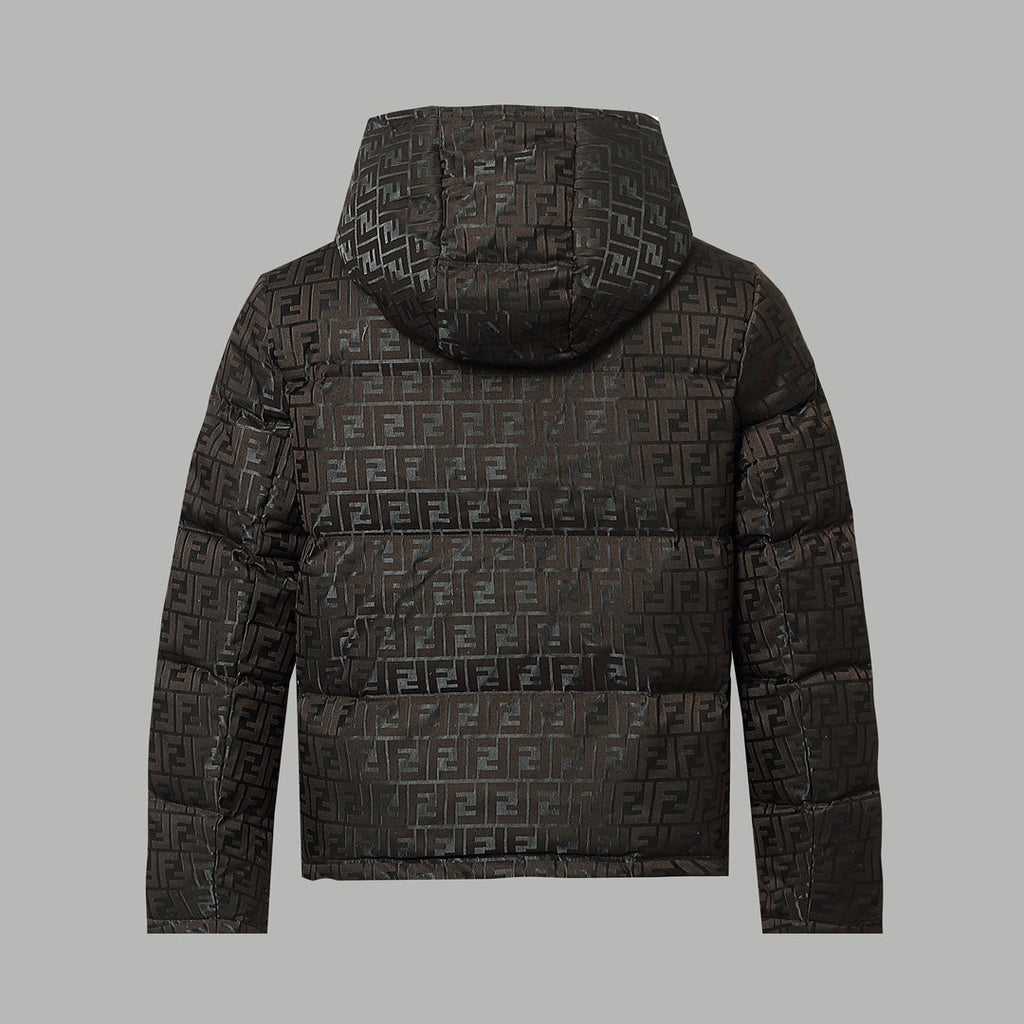 Chaqueta de plumón de ganso con estampado FF