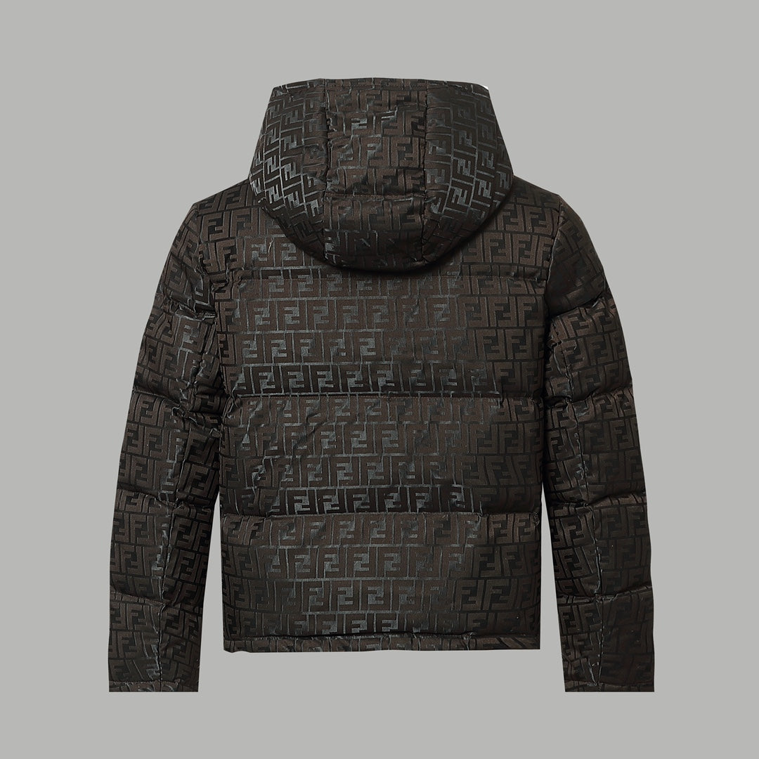 Chaqueta de plumón de ganso con estampado FF