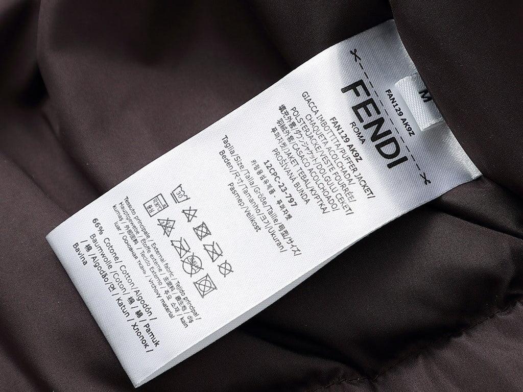 Chaqueta de plumón de ganso con estampado FF