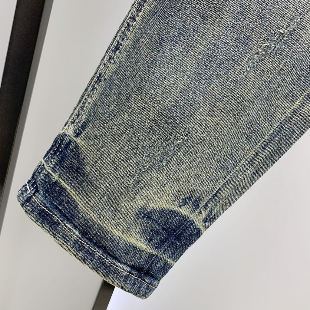 Pantalones vaqueros de mezclilla vintage premium para hombre