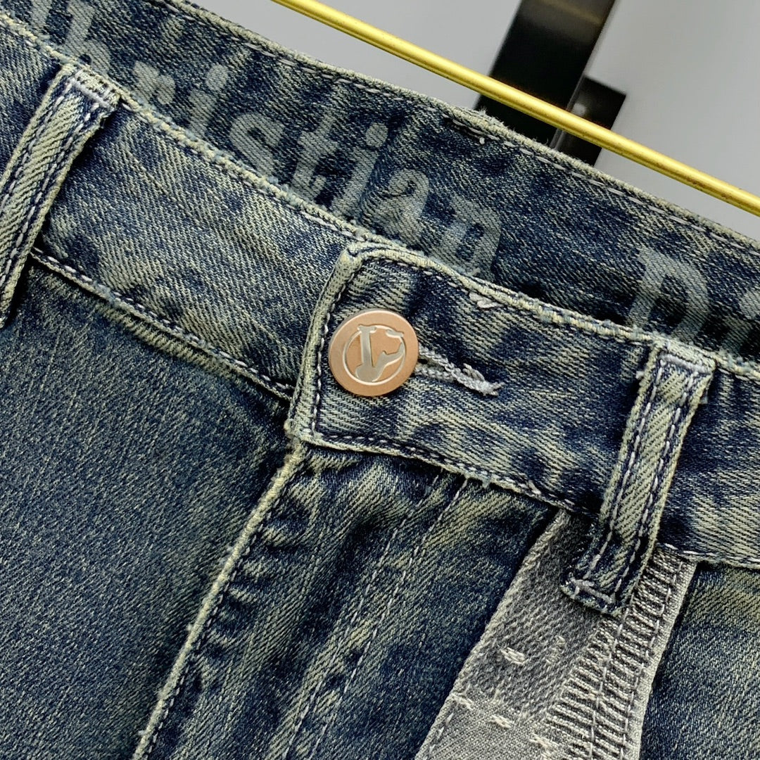 Pantalones vaqueros de mezclilla vintage premium para hombre
