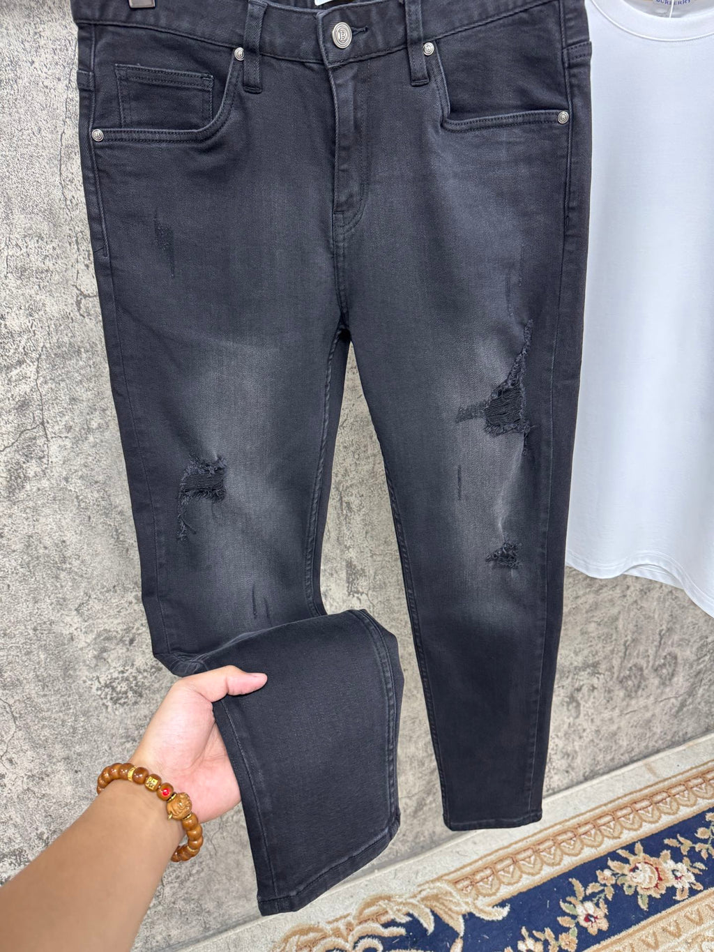 Pantalones vaqueros elásticos ajustados para hombre