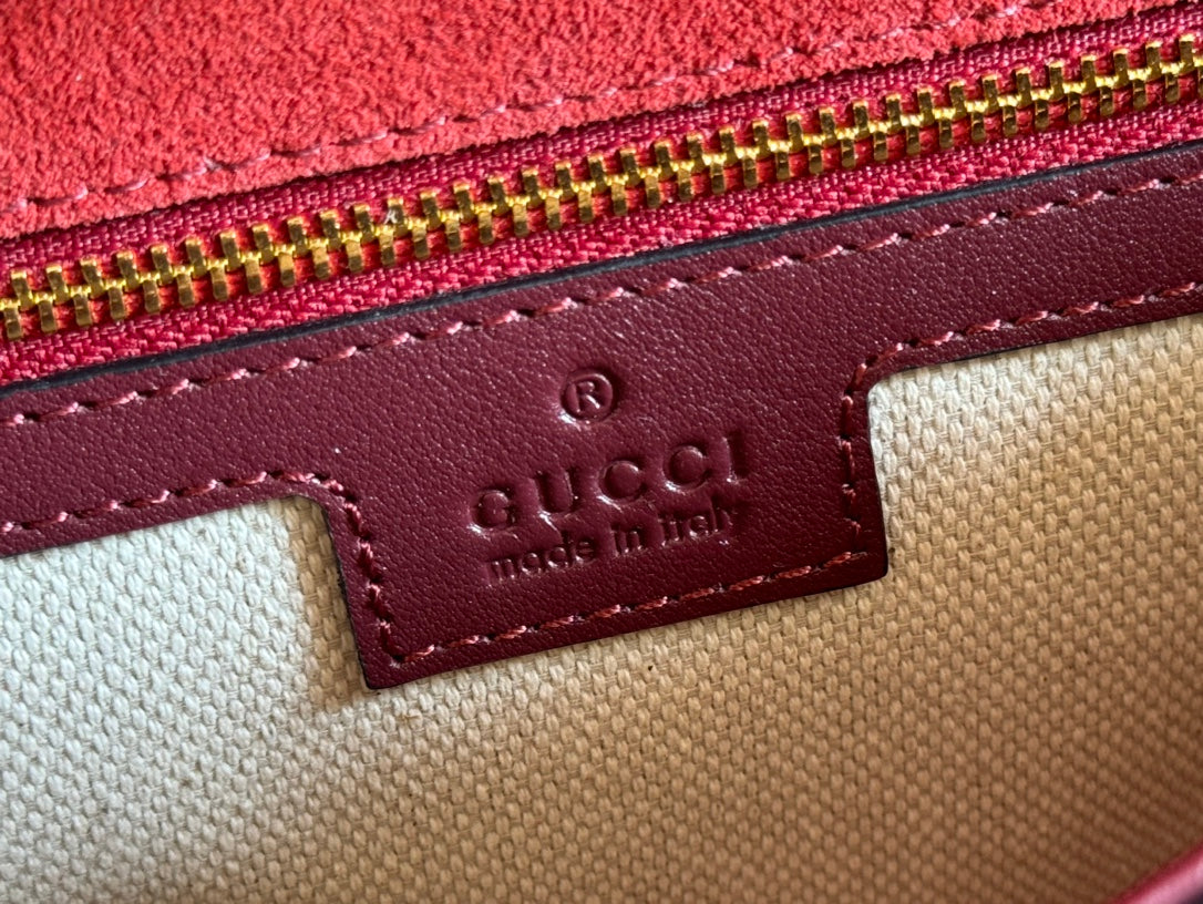 Bolso bandolera pequeño Blondie de charol rojo