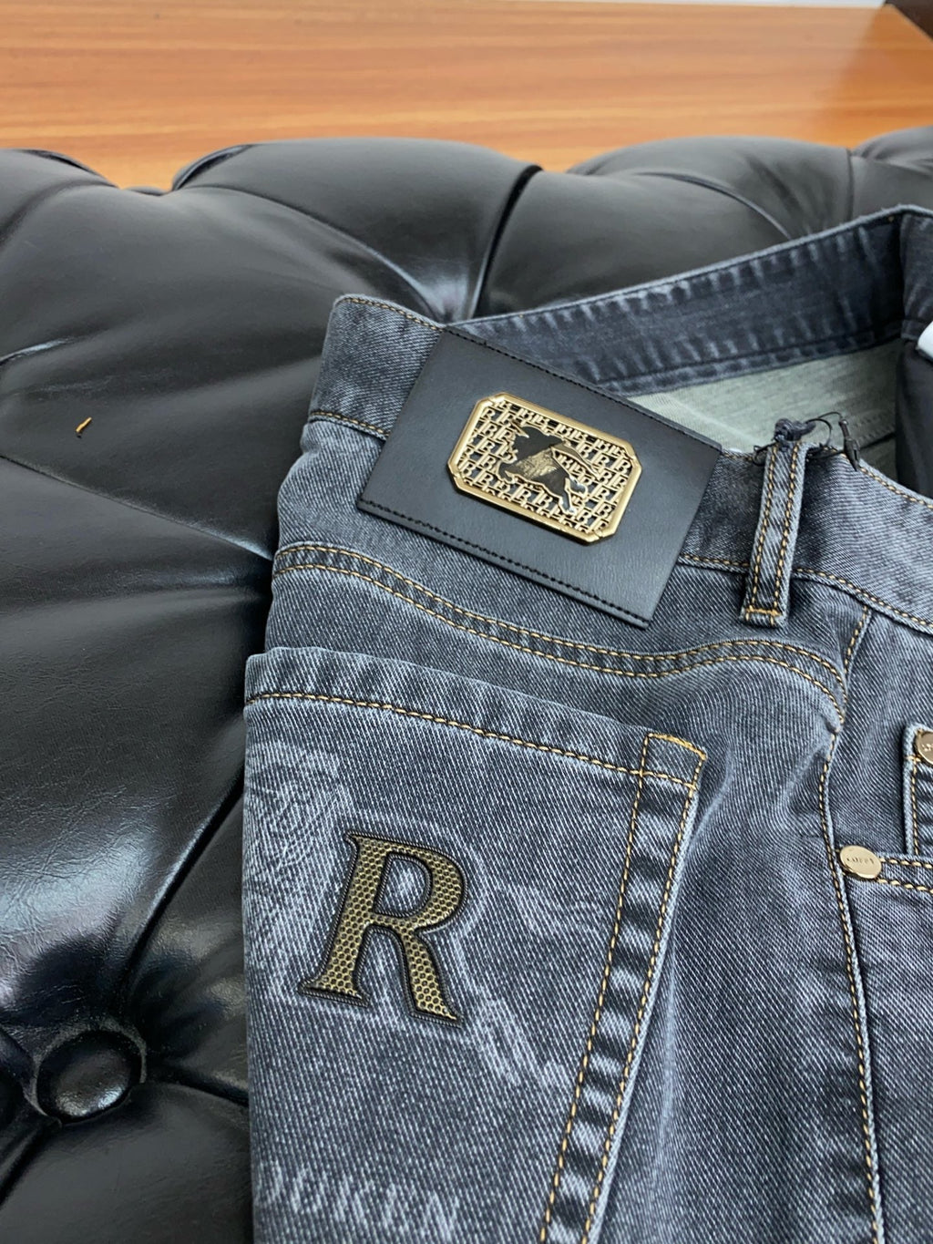 Pantalones vaqueros elásticos de corte recto y ajustado para hombre