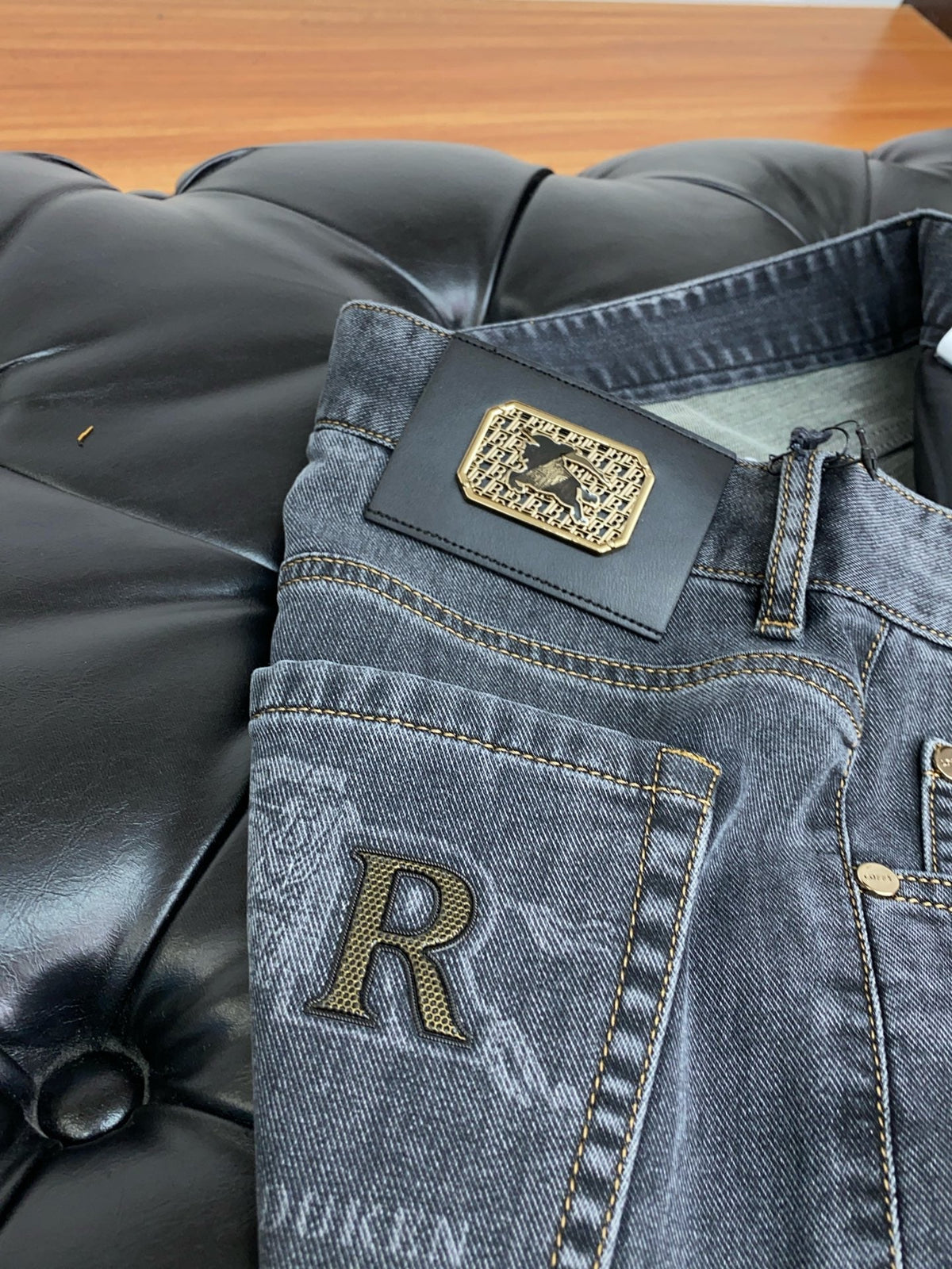 Pantalones vaqueros elásticos de corte recto y ajustado para hombre