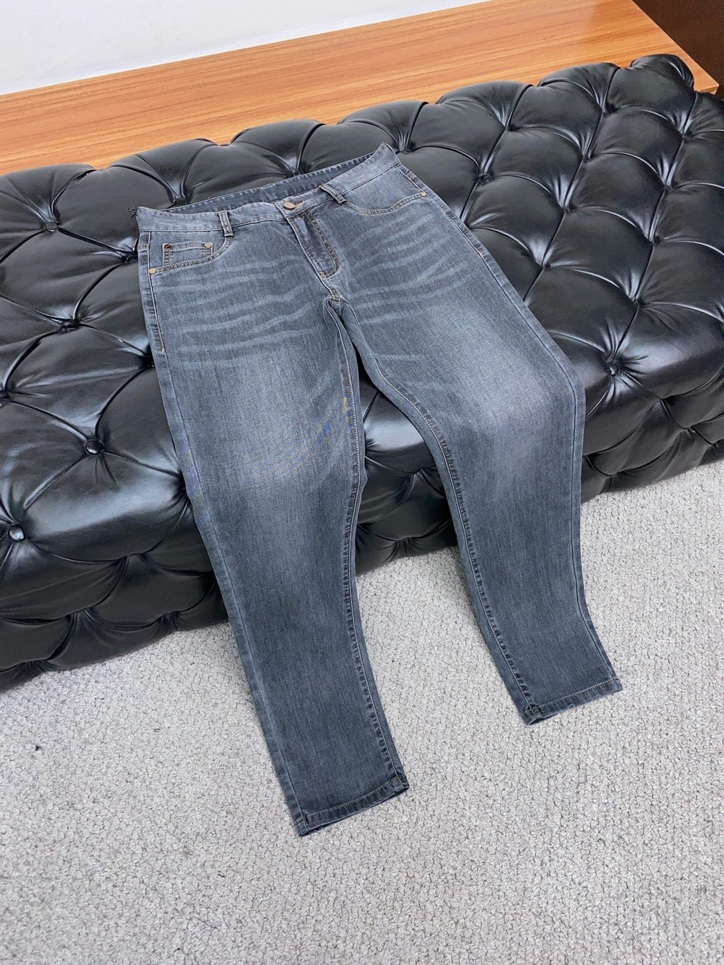 Pantalones vaqueros elásticos de corte recto y ajustado para hombre