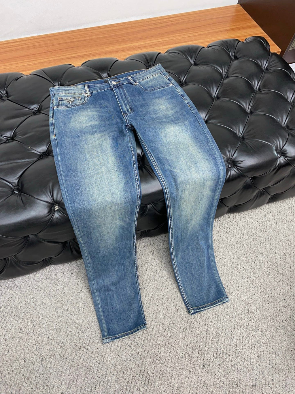 Pantalones vaqueros rectos elásticos para hombre