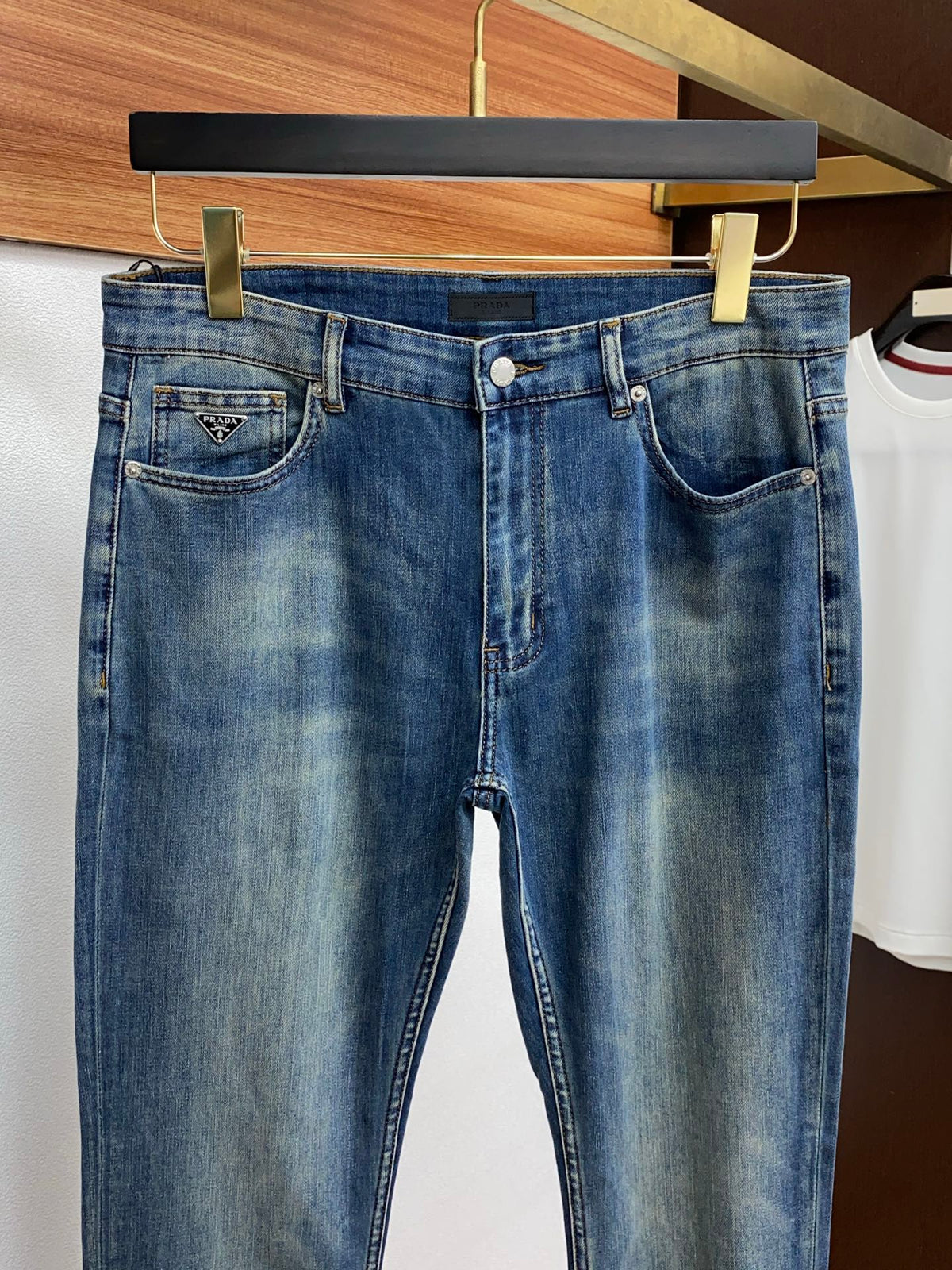 Pantalones vaqueros rectos elásticos para hombre