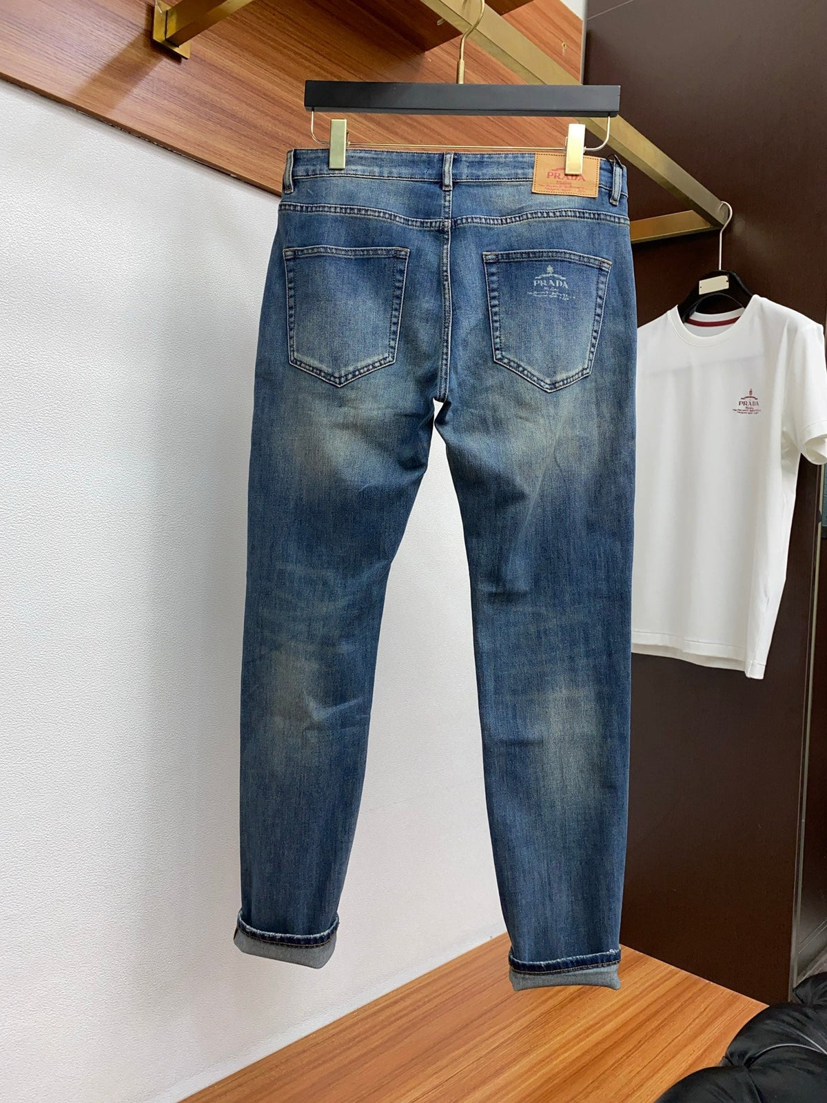Pantalones vaqueros rectos elásticos para hombre
