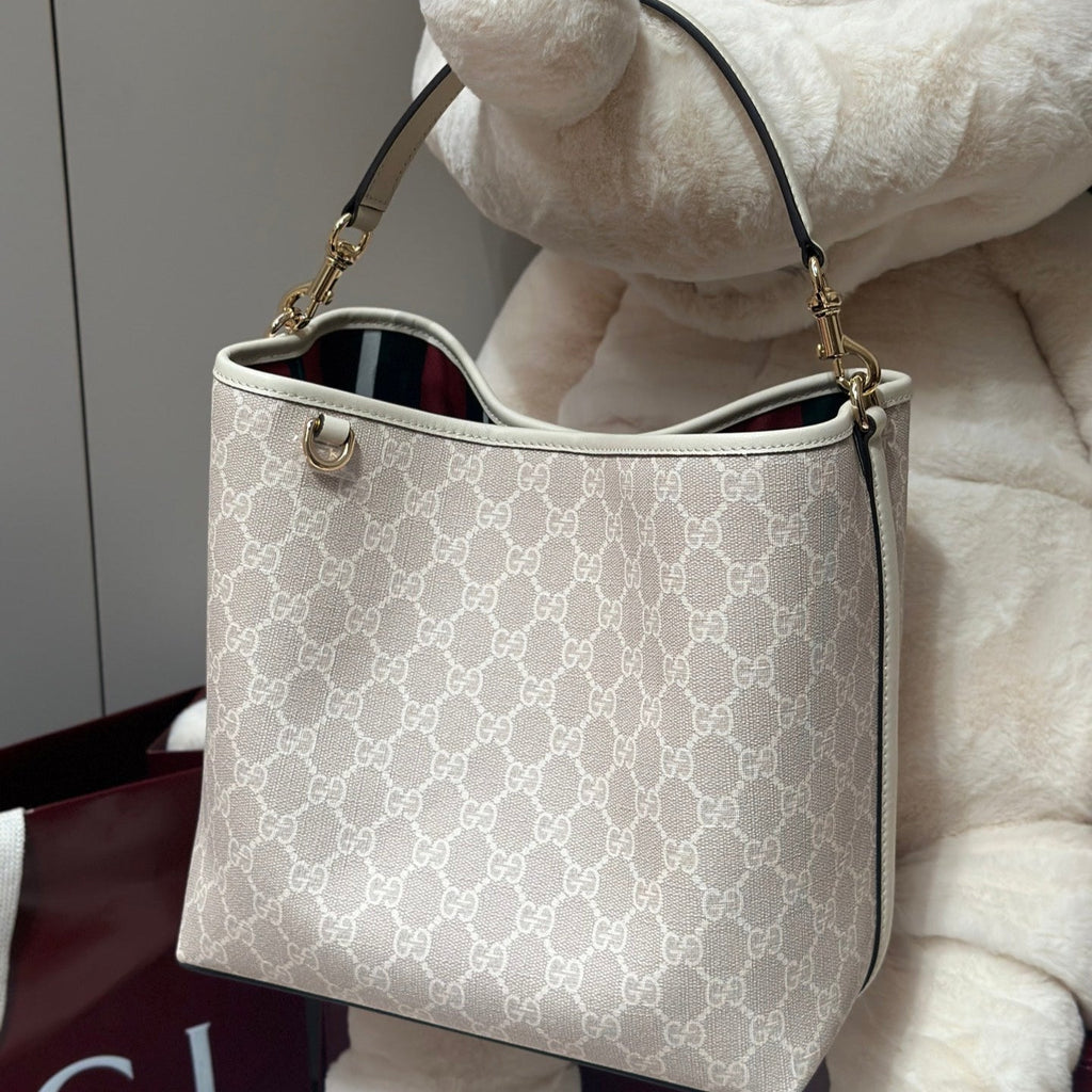 Bolso pequeño de hombro beige y ocre