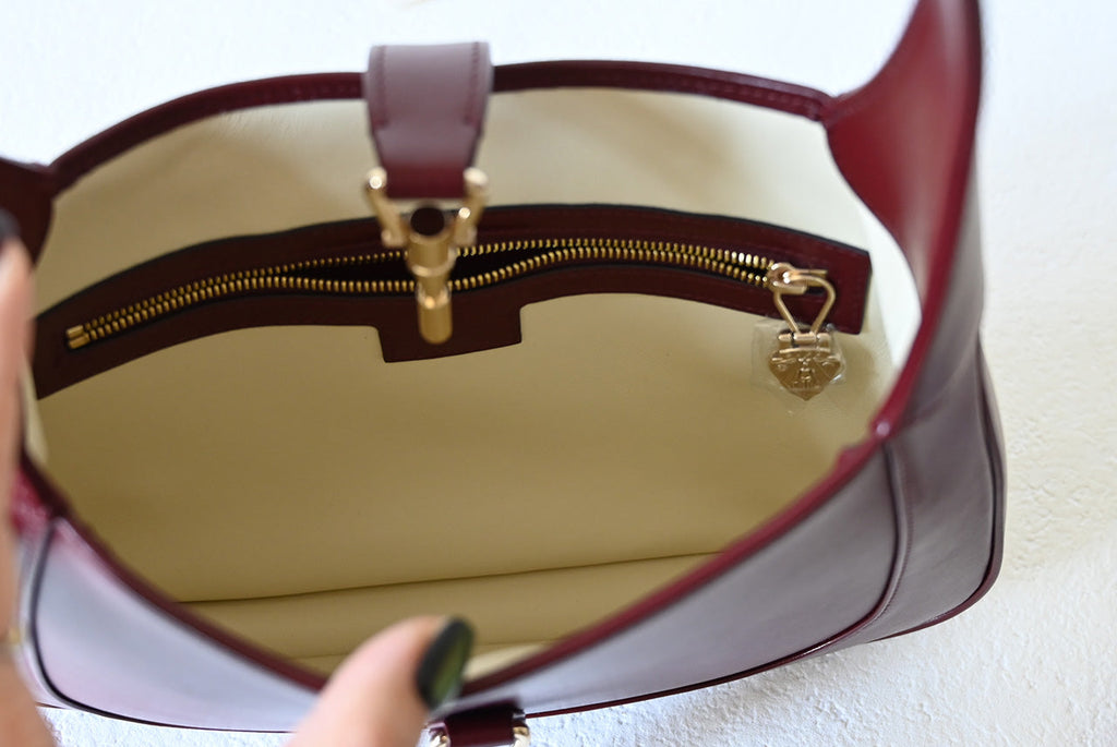 Bolso de hombro Jackie, nueva versión, de piel roja
